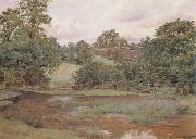 Wilmot Pilsbury,RWS Landscape in Leicestershire (mk46) Spain oil painting artist